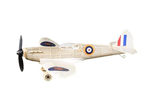 Spitfire - Kit Completo de Aviones de Madera balsa con Motor de Goma Que Realmente Vuela.