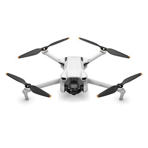 DJI Mini 3 (solo el dron) – Dron Mini con cámara ligero y plegable con vídeo 4K HDR, 38 min de tiempo de vuelo, Grabación vertical y funciones inteligentes. (El control remoto se vende por separado.)