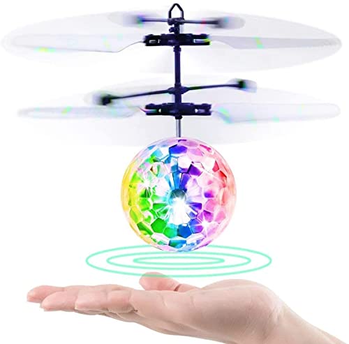 Bolas Voladoras, RC Helicopteros Teledirigidos con Luces LED Brillantes, Juguete Volador Mini Dron Juguete para Niños Años Regalos Navidad Cumpleaños