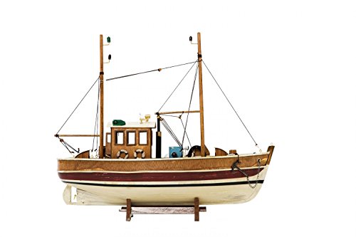 aubaho Barco rastreador del Barco de Pesca Barco de Madera Modelo de la Nave no Hay Kit