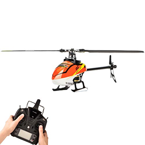 tengod YU Xiang F180 6CH mando distancia Flybarless Stunt Helicopter, 2.4GHz RC Simulación Eléctrica Helicóptero teledirigido listo para volar, modelo avión, juguete para niños y adultos principiantes