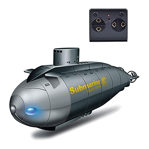 UJIKHSD Mini RC Submarino De 6 Canales RC Inalámbrico Simulación De Submarino Nuclear Modelo Militar Barco A Control Remoto Eléctrico Piscina/Pecera/Juguetes De Baño Verano Juguetes Acuáticos