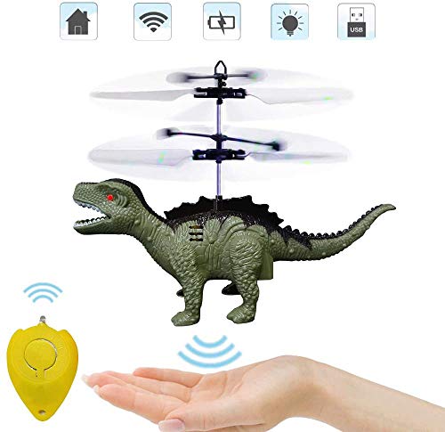 Juguetes de bola voladora, helicóptero controlado y helicóptero RC dinosaurio juguete con mini control remoto y helicóptero de dinosaurios de dragón controlado por inducción