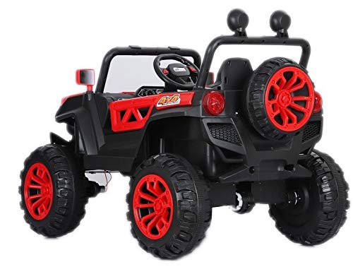 Indalchess Buggy Rodeo 12v 4x4 Coche eléctrico para niños, Rojo, Mando RC, App móvil - ATRODEORED