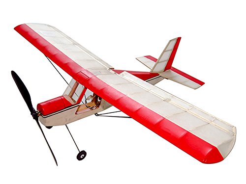 DW Hobby Balsa Wood Airplane Kits, Mini Aeromax Flying Model Plane, 400 mm corte láser Balsa madera modelo aeronave kits para construir para adultos (versión Kit)