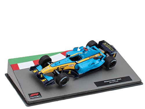 OPO 10 - Coche en Miniatura Formula 1 1/43 Compatible con Renault R24 - Jarno Trulli - 2004 - F1 FD049