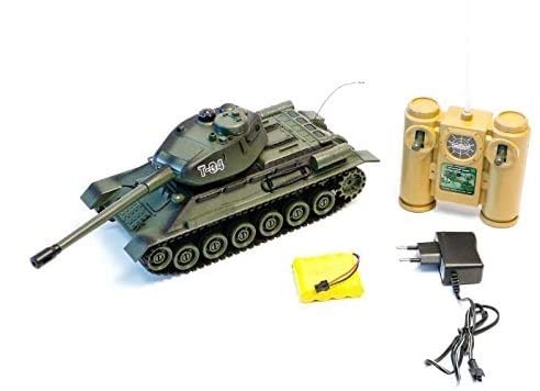 s-idee® Battle Panzer 99809 - Tanque de combate teledirigido (escala 1:28, con sistema de combate por infrarrojos integrado, 2,4 Ghz)