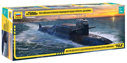 Zvezda Nuklear-U-Boot Delta IV Kl-Maqueta de barco (escala 1:350, plástico), diseño de delfín (9062)