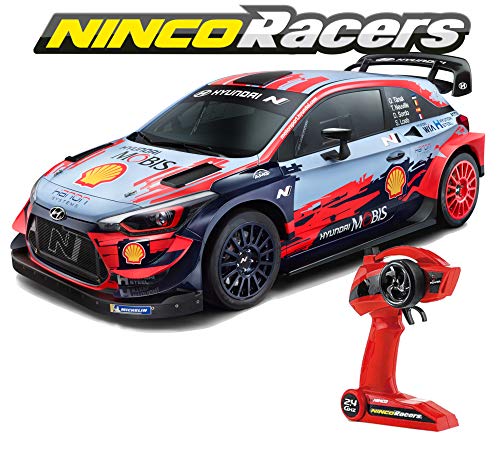 Ninco - NincoRacers Hyundai i20 COUPE WRC | Coche de Radio Control con Batería Li-Ion de 500 mAh y cargador incluidos | Escala 1/10 | A partir de 6 años (NH93163)