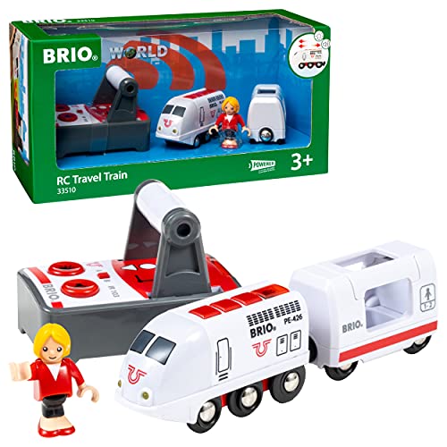 BRIO WORLD - Tren de pasajeros teledirigido, vehículos para Circuito de Tren BRIO, 4 Piezas, Edad 3+ Años