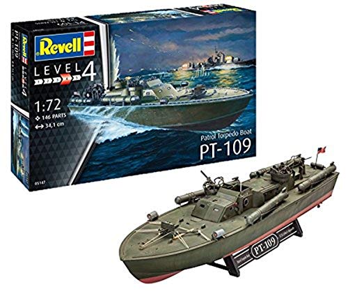 Revell Maqueta de Patrol Torpedo Boat PT-109, Kit Modello, Escala 1:72 (5147) (05147), Multicolor, 34,1 cm de Largo