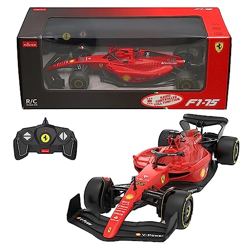Coche de carreras Ferrari F1-75 con licencia, escala 1:18, réplica auténtica de Ferrari de Fórmula 1, coche RC de alta velocidad de 5 mph, auto de control remoto para adultos y niños, regalos y