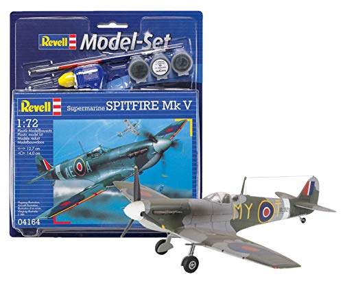 Revell - Maqueta Modelo Set Spitfire MK V, Escala 1:72 (64164)