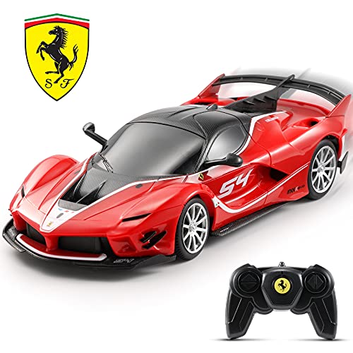 SainSmart Jr. Ferrari Coche de Control Remoto, 1:24 Modelo Ferrari Auto, Teledirigido Juguete para Niños 3 -18 Años, Rojo